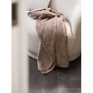 Plaid Polaire Doux Sable Foncé 130x160cm Toucher Velours Cha