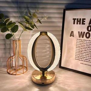 Lampe de table LED tactile cristal – Luxe et élégance