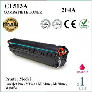 TONER Compatible HP 204A  CF 513A  pour M154 / M154A / M154NW / M180 / MFP M180N / MFP M180NW / MFP M181FW