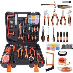 102 pcs Coffret Boîte à Outils professionnelle, Set d'outils ménagers 