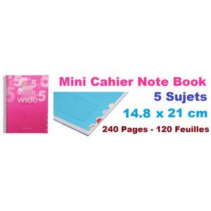 Cahier de 9 sujets 432P spirale petits carreaux 70g grand format