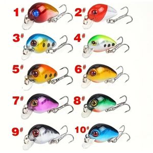 10 Leurres de Pêche Mini Crankbait à Coulée Lente