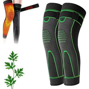 2 bande genouillères de sport élastiques pressurisées, Genouillère chauffante Longue et Chaude pour acupression, genouillères de soutien, Soulage Les douleurs au Genou.