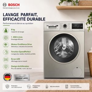 Bosch Série 4 Lave-linge Frontal 8 kg 1400 tr/min avec EcoSilence Drive, WAN2821XME