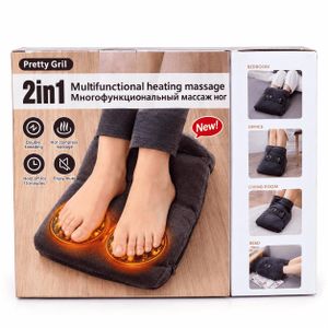 Masseur de Pieds Chauffant 2 en 1 – Massage Double Pétrissage avec Compresse Chaude – Appareil Relaxant pour Pieds, Maison et Bureau