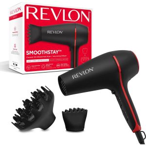 Revlon Sèche-cheveux SmoothStay RVDR5317 - 2000W - Technologie Ionique - Huile de Coco Infusée