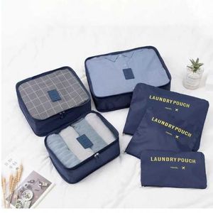 Pack de 6 housses de vêtements emballage organisateur de bagages sacs de voyage