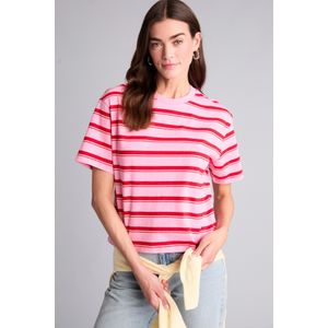 Defacto Relaxed Fit Striped 100% Cotton T-Shirt