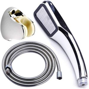 Pommeau de Douche avec Tuyau Flexible 4 Modes – Douchette à Main Multifonction avec Pulvérisateur Salle de Bain – Douchette Économique à Haute Pression