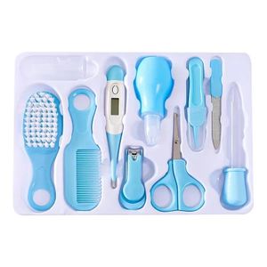 Kit de soins bébé 10 pièces, coupe ongles bébé, brosse cheveux, peigne, ciseaux sécurité, aspirateur , kit hygiène nouveau né, accessoires soins bébé