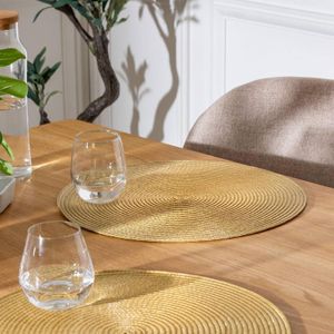 Atmosphera 4 Sets de table ronds tressés (Diam 38 cm)