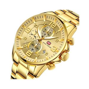 MINI FOCUS Montre Homme En Acier 100% Originale à Quartz Avec 2 Ans De Garantie