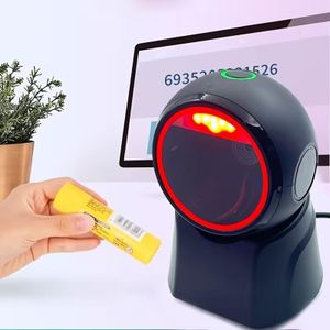 Scanner de Code-Barres Omnidirectionnel Fixe 1D/2D – Lecteur QR Code pour Point de Vente et Caisse