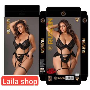 Nuisette Femme Noire Élégante en Dentelle – Ensemble Lingerie Chic Grande Taille