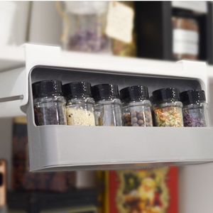 Étagère Murale Auto-Adhésif avec 6 Bouteilles pour Assaisonnements, organisateur d'épices