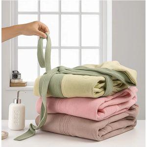 A3 HOME Peignoir SECOVA en Microfibre pour Femmes Vert pistache 