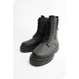 Marwa Bottines Noires Montantes À Lacets