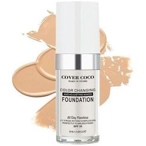 Cover Coco Color Changing and Adjusting Naked Foundation SPF 30 (30 ML 