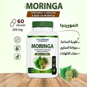 Herbo Ridouane Capsules de Moringa oleifera, soutien sain du système immunitaire pour adultes amélioration du métabolisme suppléments à base de plantes.