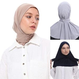 Hijab Tabakia Pratique avec Liens à Nouer - Couvrance et Maintien Optimal