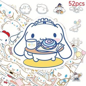 Autocollants style manga, 52 pièces, en PVC, parfaits pour décorer ordinateurs portables, tasses, réfrigérateurs, livres, bagages, bureaux, casques, skateboards, guitares.