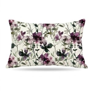 DWIRTY 2 Taies d’oreiller imprimées Jardin Mauve 50×70