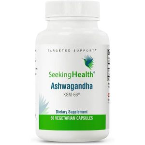 Extrait d'Ashwagandha Seeking Health, puissant Ashwagandha naturel de 467 mg avec 5 % de withanolide, favorise une humeur, une concentration et un sommeil équilibrés, végétalien et végétarien (60