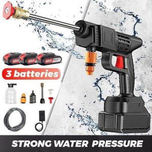 Pistolet à eau lavage électrique Automobile haute pression sans fil avec 3 batterie 48V