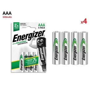 ENERGIZER Pile Universal Rechargeable AAA LR03 500 mAh, pack de 4