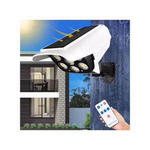 Astuce d'éclairage solaire sous la forme d'une caméra de surveillance à capteur de mouvement avec télécommande