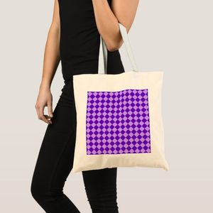Tote Bag Diamond Pattern purple by Staylor Unique, haute qualité
