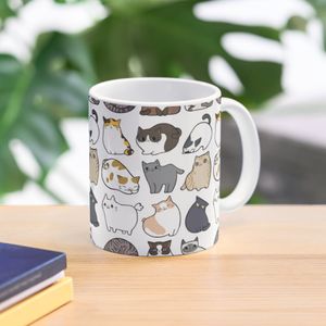 Mug tasse à café et a thé blanche Chat-m'epuise