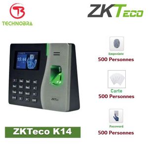 ZK Teco Pointeuse Biométrique K14 (Empreinte+Carte+Password) Terminal Biométrique IP
