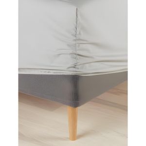 Drap-housse Ajustable - Pour Matelas Profond - Confort Optimal - Gris Clair 160x200 cm