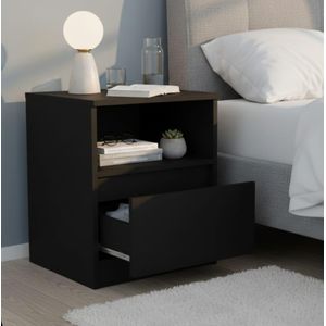 Table de chevet moderne en noir – élégante et pratique 50x40x40cm