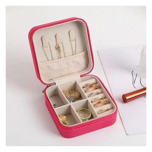 2X Boîte de rangement bijoux portable pour bagues, colliers, boucles d'oreilles, bracelets