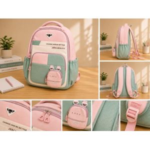 Sac à dos scolaire élégant avec pochette amovible – Pratique, confortable et spacieux