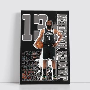 Asian Planet Tableau NBA sur Toile – Affiche Murale 25x40 cm avec Equipes et Joueurs Legendaires du Basket 63