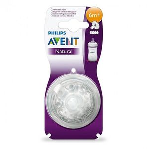 Philips Avent Natural SCF046/27 Lot de 2 tetines 6 m+ pour