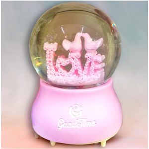 Boule de neige lumineuse avec musique grande taille-cadeau marriage,fiancé,anniversaire