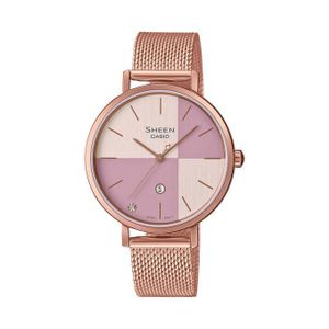 Casio SHE-4547PGM-4A - Sheen Collection -Design minimaliste & finition luxueuse en or rose - Verre saphir anti rayures - 