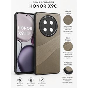 Coque souple et solide motif carbone texture pour HONOR X9C