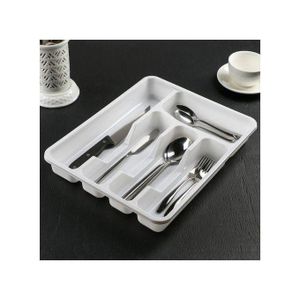 Boîte de rangement pour couverts en plastique,organisateur d'ustensiles