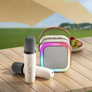 Partagez ce produit    Haut-parleur Bluetooth karaoké avec microphone pour enfants, prend en charge plusieurs modes d'entrée, 2 haut-parleurs, 5W, lumière RVB