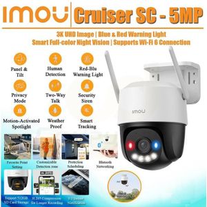 imou Caméra WiFi Extérieure/Intérieure 5MP/3K CRUISER SC Panoramique 360° Micro-Audio (IPC-K7FP-5H0WE) 
