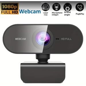 Webcam Ordinateur Full HD 1080P avec Microphone Appels Vidéo HD Idéale Conférence, Cours en Ligne & Télétravail