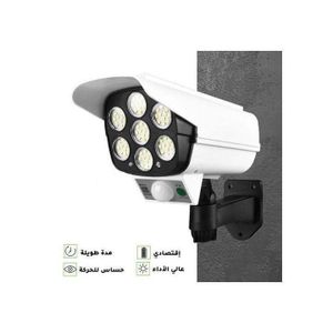 lampe solaire en forme de camera avec telecommande Projecteur Eclairage public solaire à LED haute