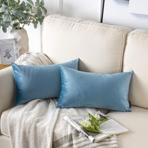 2 Housses de Coussin en Velours Super Doux Décoration Maison