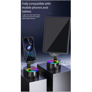 مكبر صوت لاسلكي مع حامل للهاتف الذكي/اللوحي - أبيض