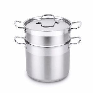 Couscoussier Professionnel en Acier Inoxydable Tisser Chef - Set de 3 Pièces